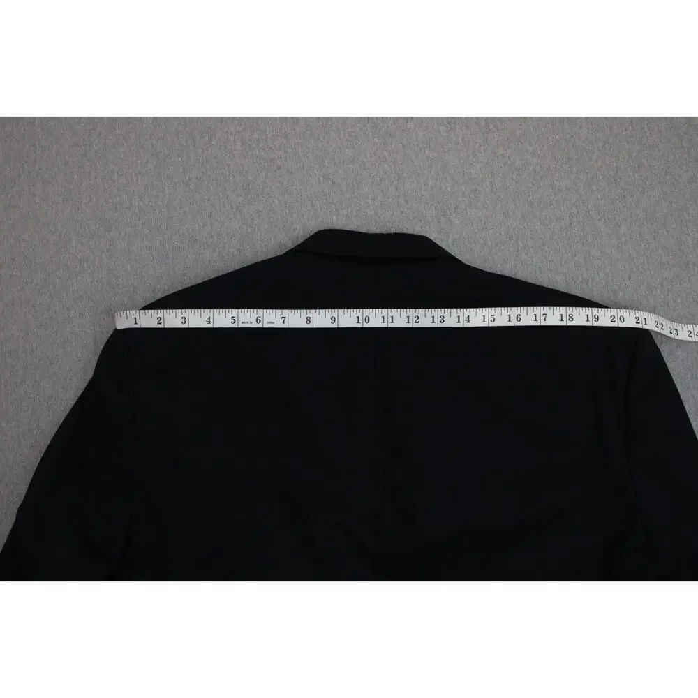 Lauren‎ Ralph Lauren Blazer Men's 46L Navy Blue 100% Wool Two Button